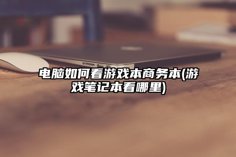 电脑如何看游戏本商务本(游戏笔记本看哪里)