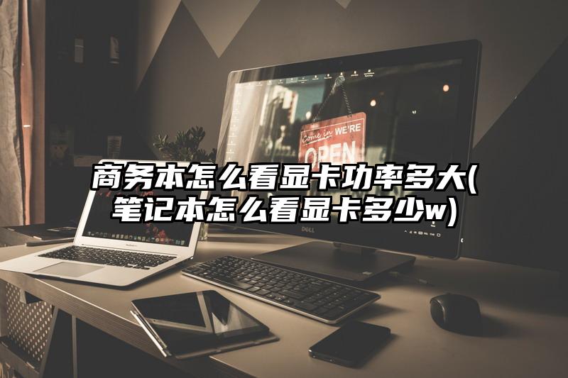 商务本怎么看显卡功率多大(笔记本怎么看显卡多少w)
