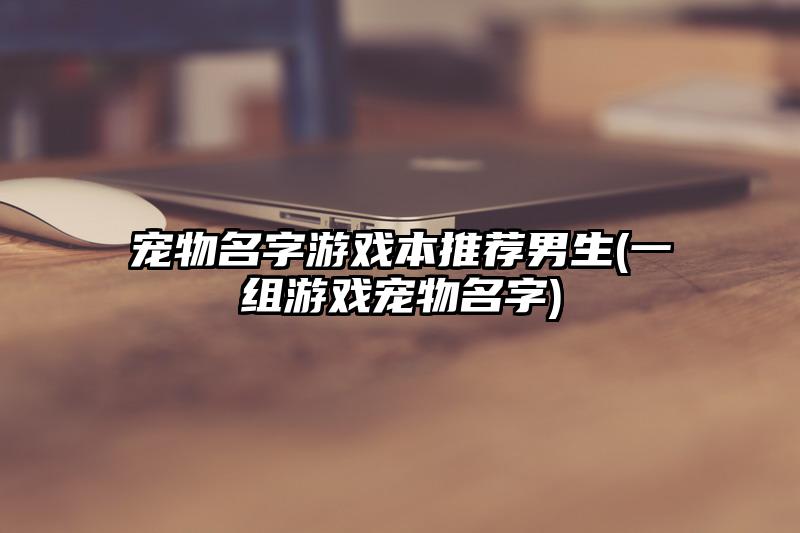 宠物名字游戏本推荐男生(一组游戏宠物名字)
